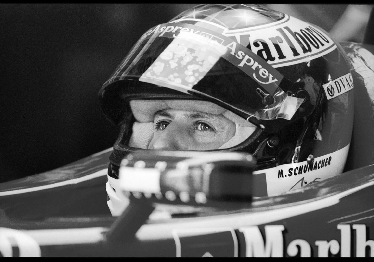 Vanessa von Zitzewitz_Michael Schumacher_Intimacy Behind Speed_Staring at the podium_Monaco 1998